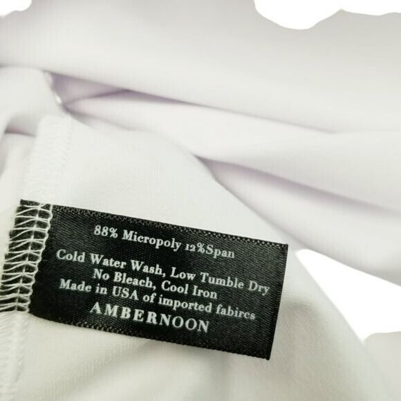 Ambernoon Womens Long-Sleeve White Top With UV Protection Size L Made In USA - Picture 6 of 12
